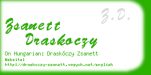 zsanett draskoczy business card