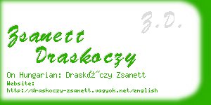 zsanett draskoczy business card